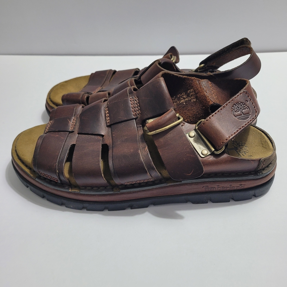Timberland Dark Brown Leather Sandals